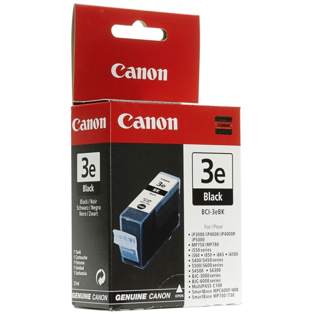 Originální cartridge Canon BCI-3eBK (Černá)