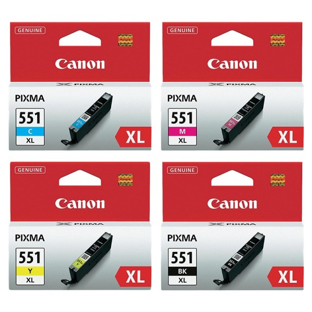 Sada originálních cartridge Canon CLI-551XL (Černá a barevná)