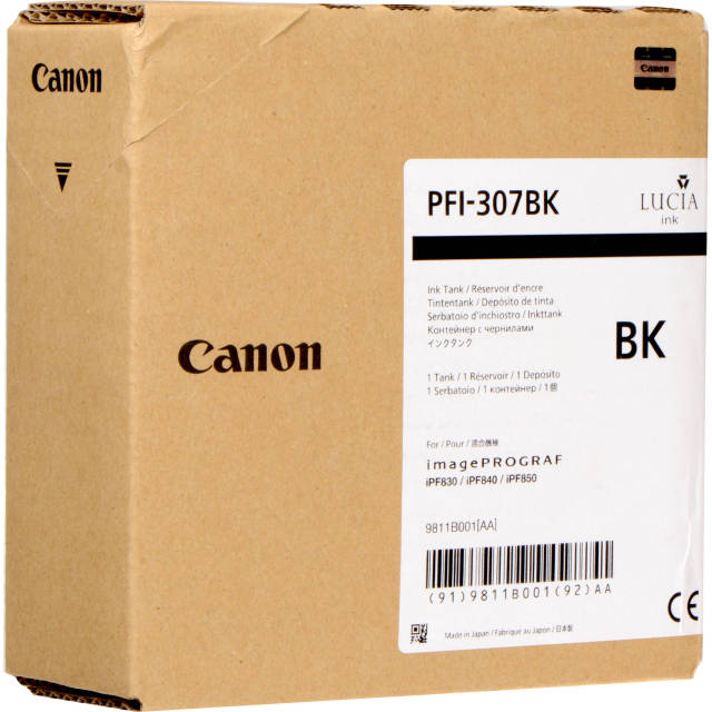 Originální cartridge Canon PFI-307BK (Černá)