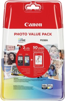 Sada originálních cartridge Canon PG-540XL+CL-541XL (Černá a barevná) + fotopapír