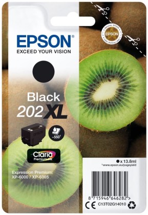 Originln cartridge EPSON . 202 XL (T02G1) (ern)