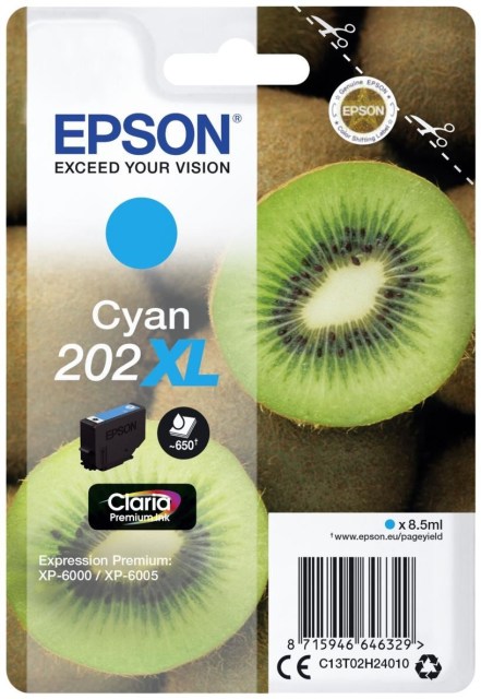 Originální cartridge EPSON č. 202 XL (T02H2) (Azurová)
