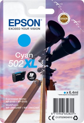 Originln cartridge Epson 502 XL C (T02W2) (Azurov)