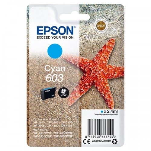 Originální cartridge EPSON č. 603 (T03U2) (Azurová)