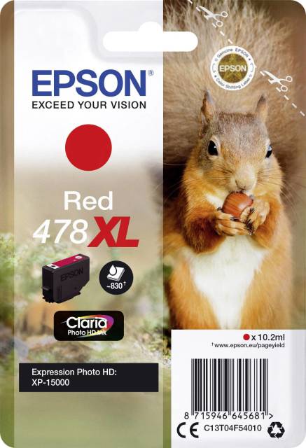 Originální cartridge EPSON 478 XL (T04F5) (Červená)