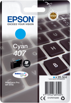 Originální cartridge EPSON č. 407 (T07U2) (Azurová)