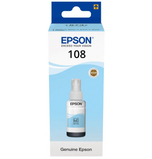 Originální lahev Epson 108 LC (C13T09C54A) (Světle azurová)