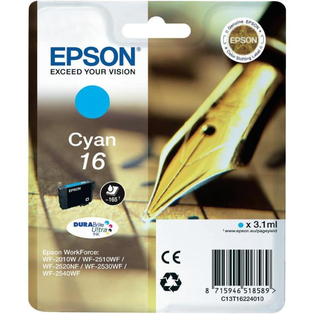 Originální cartridge EPSON T1622 (Azurová)