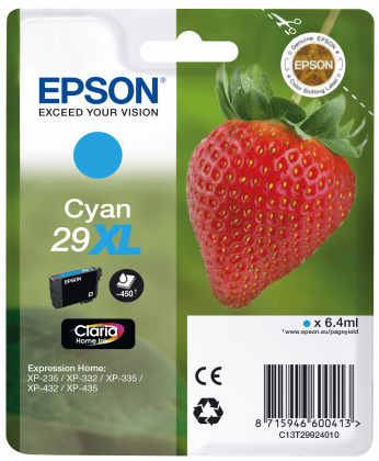 Originální cartridge EPSON T2992 (Azurová)