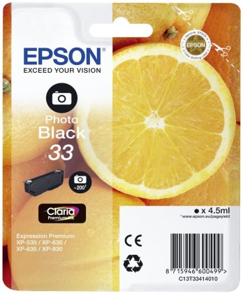 Originální cartridge Epson T3341 (Foto černá)