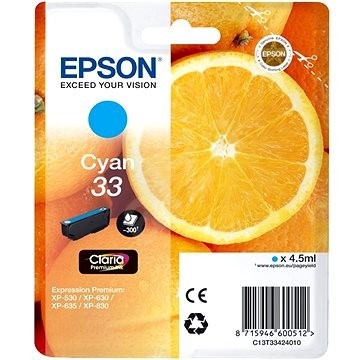 Originln cartridge EPSON T3342 (Azurov)