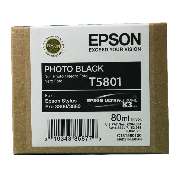Originální cartridge EPSON T5801 (Foto černá)