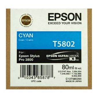 Originální cartridge EPSON T5802 (Azurová)