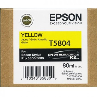 Originální cartridge EPSON T5804 (Žlutá)