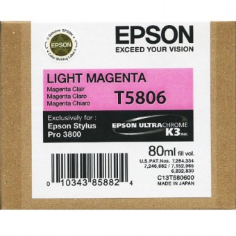 Originální cartridge EPSON T5806 (Světle purpurová)