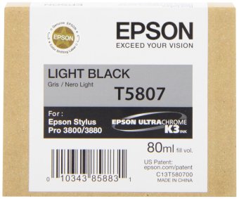 Originální cartridge EPSON T5807 (Světle černá)