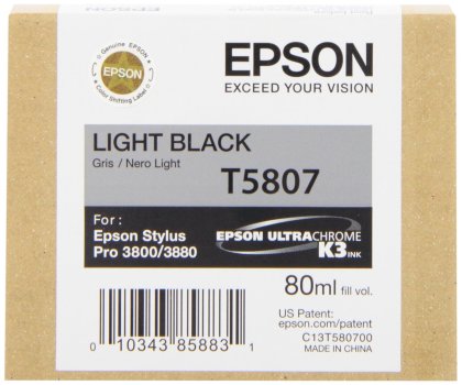 Originln cartridge EPSON T5807 (Svtle ern)
