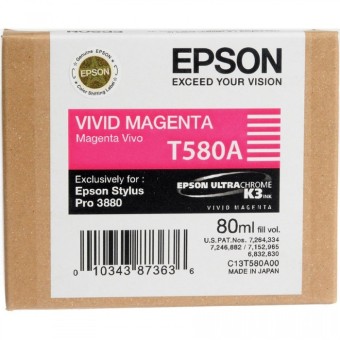 Originální cartridge EPSON T580A (Živě purpurová)