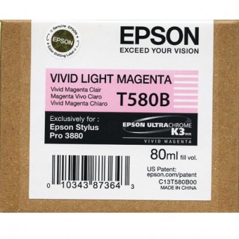 Originální cartridge EPSON T580B (Živě světle purpurová)