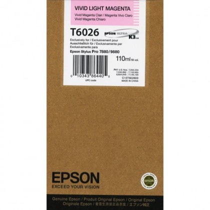 Originální cartridge Epson T6026 (Živě světle purpurová)
