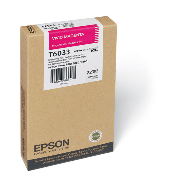 Originální cartridge Epson T6033 (Živě purpurová)