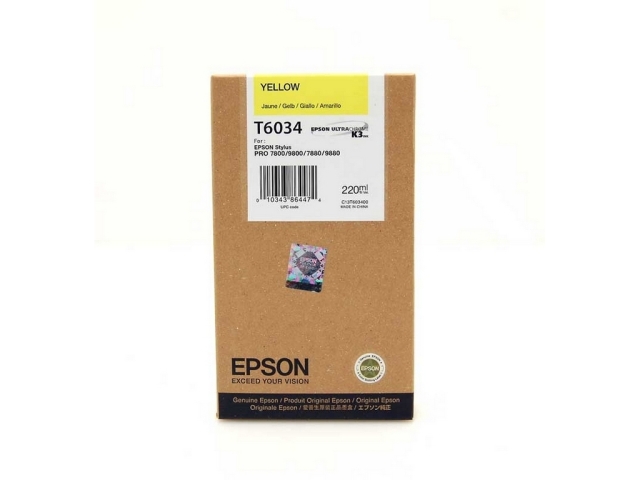 Originální cartridge EPSON T6034 (Žlutá)