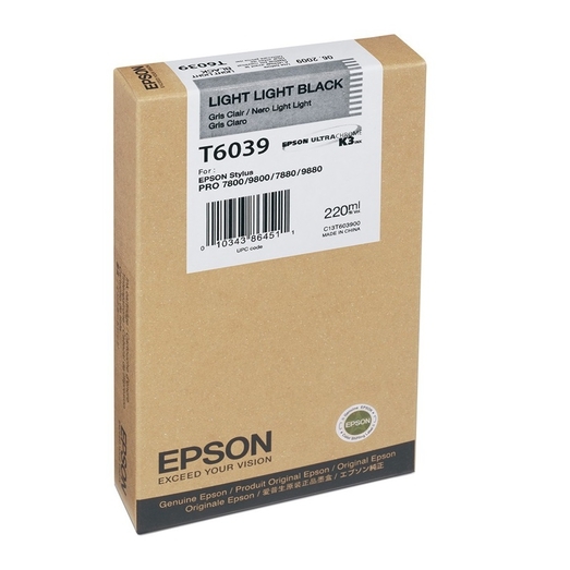 Originální cartridge Epson T6039 (Světle světle černá)