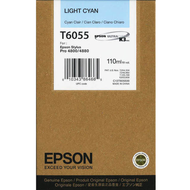 Originální cartridge EPSON T6055 (Světle azurová)