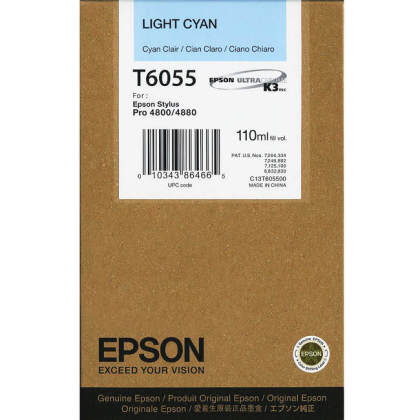 Originln cartridge EPSON T6055 (Svtle azurov)