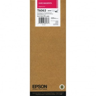 Originální cartridge EPSON T6063 (Živě purpurová)