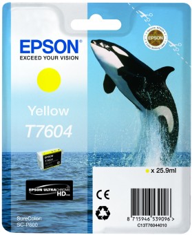 Originln cartridge EPSON T7604 (lut)