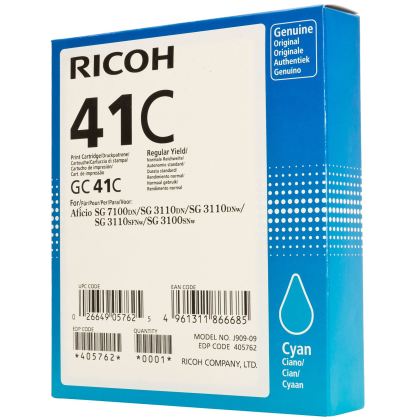 Originální cartridge Ricoh 405762 (Azurová)