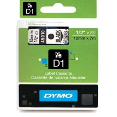 Originální páska DYMO 45010 (S0720500), 12mm, černý tisk na průsvitném podkladu