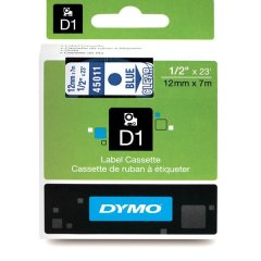 Originln pska DYMO 45011 (S0720510), 12mm, modr tisk na prsvitnm podkladu