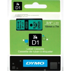Originální páska DYMO 45809 (S0720890), 19mm, černý tisk na zeleném podkladu