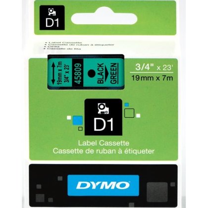 Originální páska DYMO 45809 (S0720890), 19mm, černý tisk na zeleném podkladu
