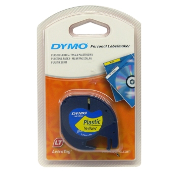 Originální páska DYMO 59423 (S0721570), 12mm, černý tisk na žlutém podkladu, plastová