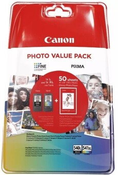 Sada originálních cartridge Canon PG-540L+CL-541XL (Černá a barevná) + fotopapír