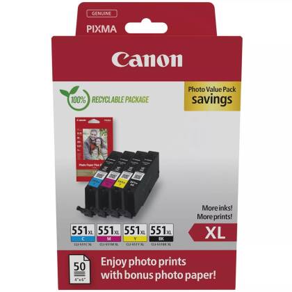 Sada originlnch cartridge Canon CLI-551XL (ern a barevn)