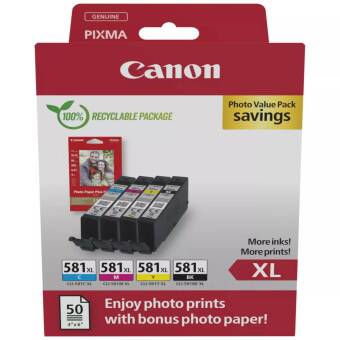 Sada originlnch cartridge Canon CLI-581 BK/C/M/Y XL
